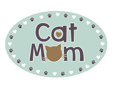 Oval Flexible Magnet - Cat Mom