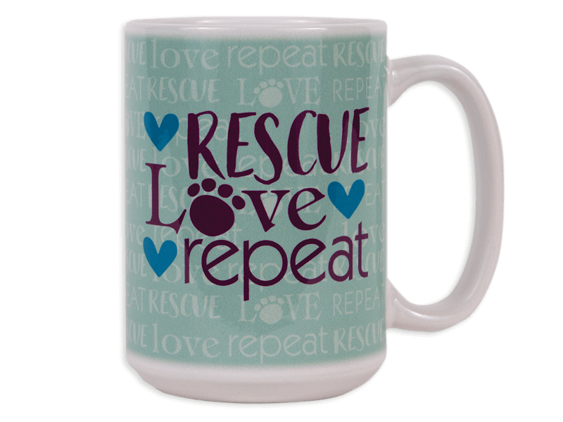 15oz Big Mug - Rescue Love Repeat