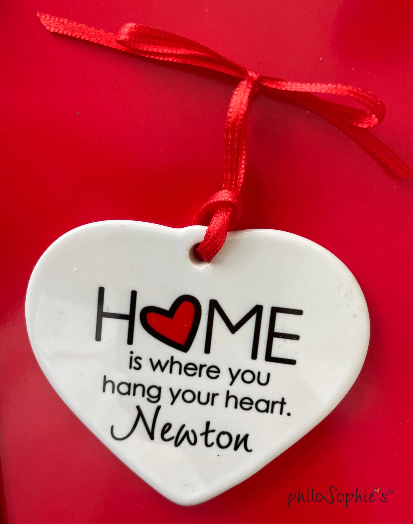 2021 Home is Where You Hang Your Heart - Name Drop Ornament