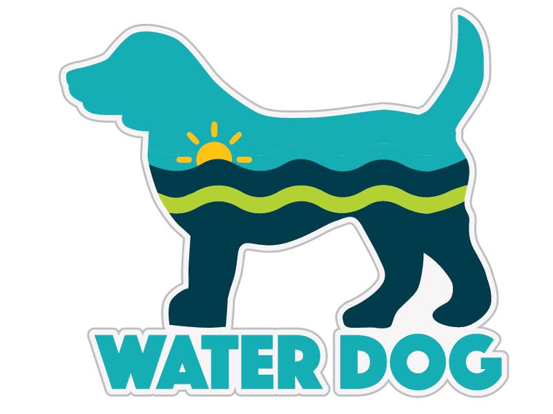 3" Decal - Water Dog