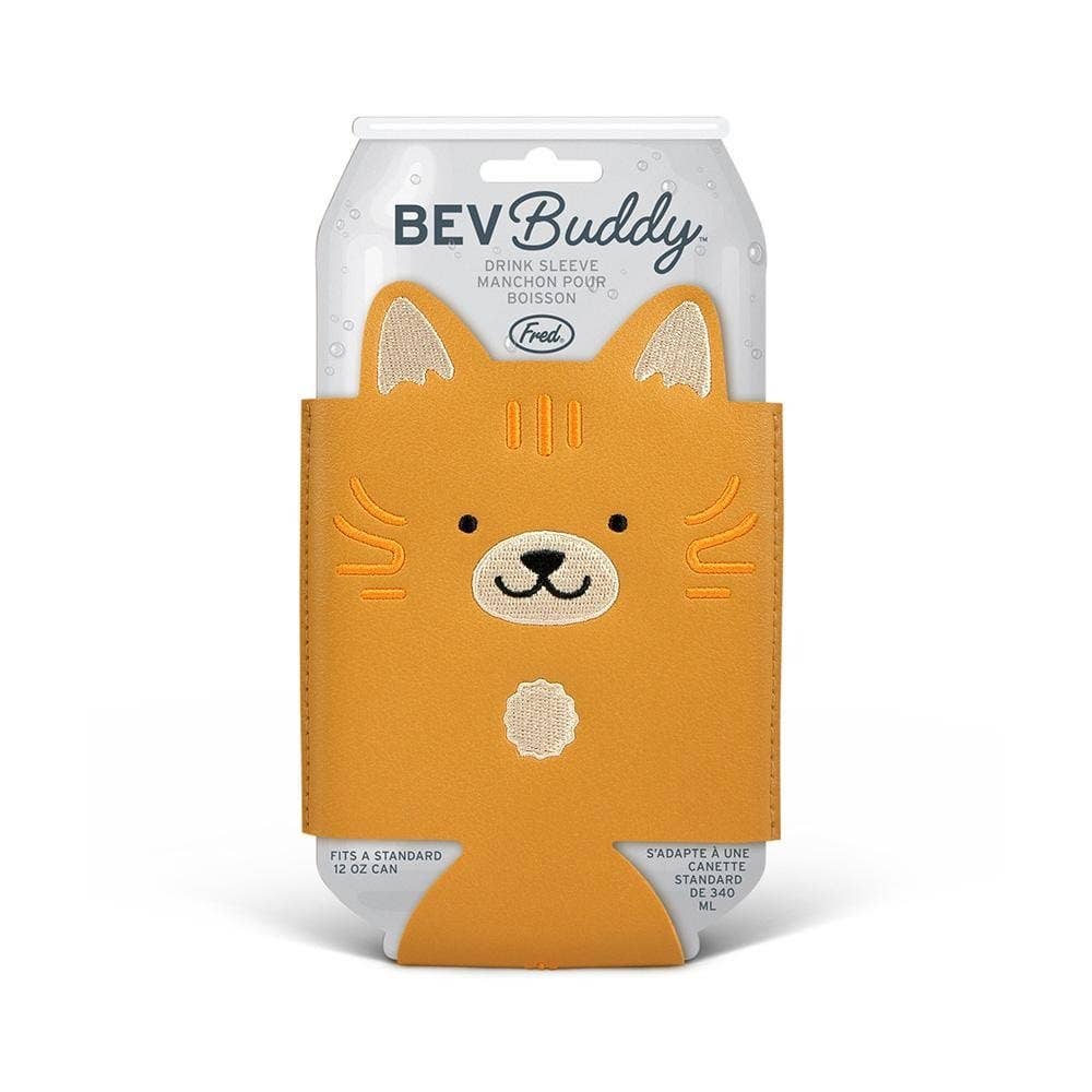 Bev Buddy - Cat Drink Sleeve - Orange Tab