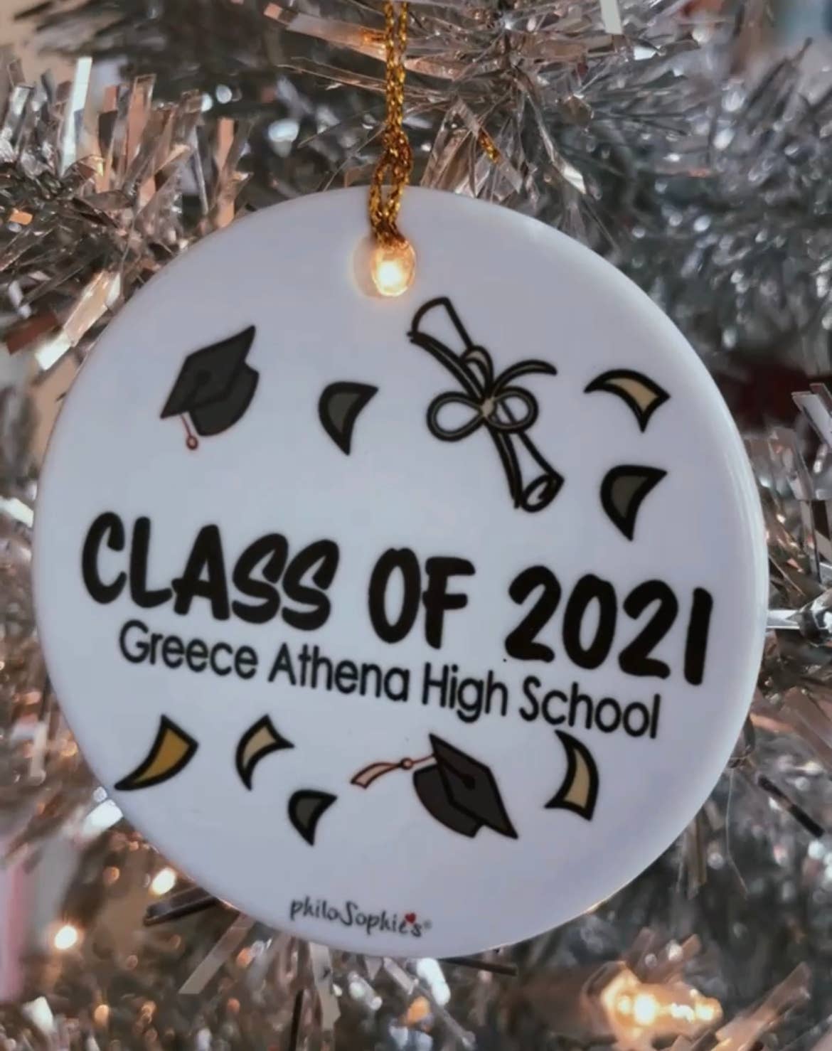 2021 - Class of 2021 Graduation Ornament - Name Drop