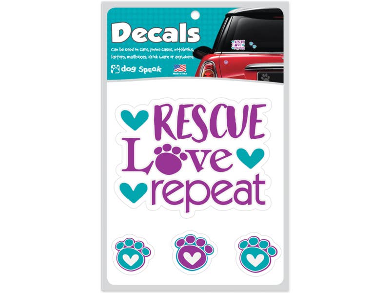 Decal Sheets - Rescue Love Repeat