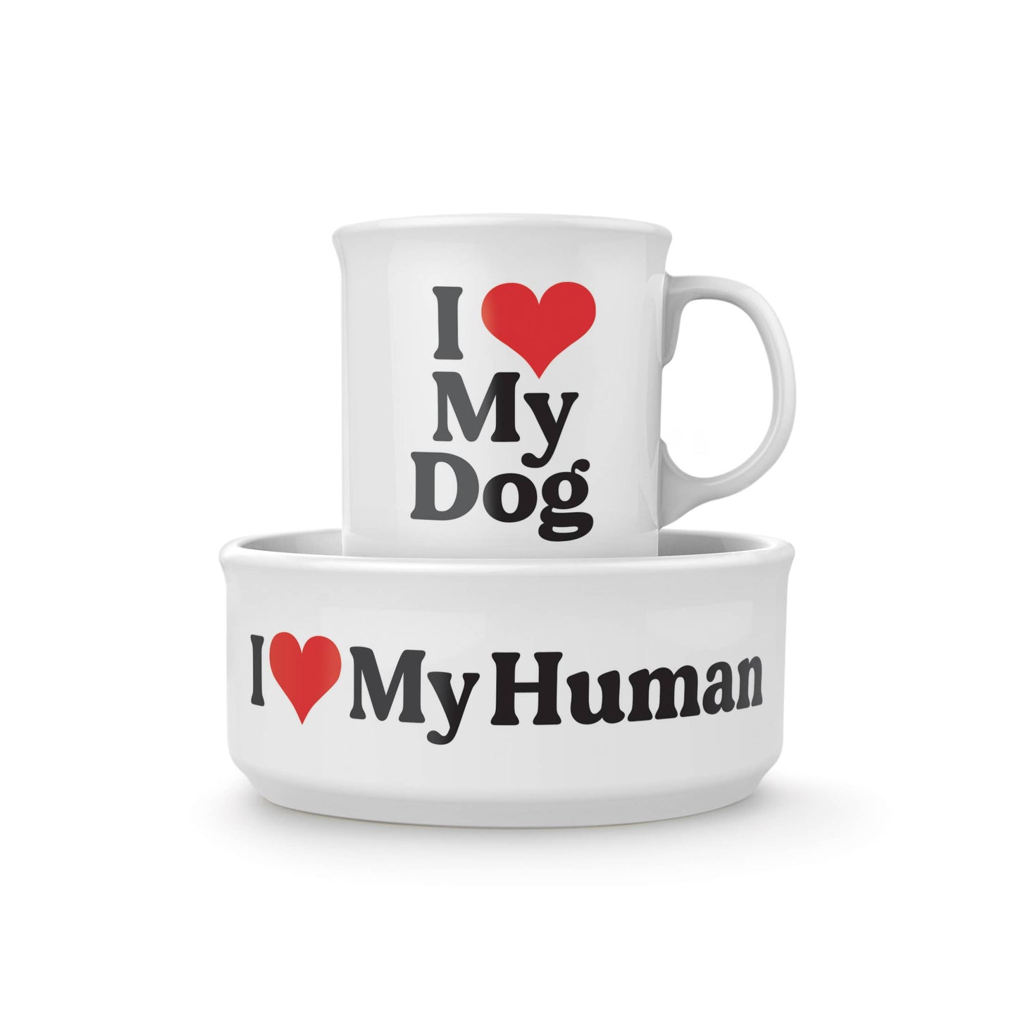 Howligans - Mug+Dog Bowl - I Heart My Dog