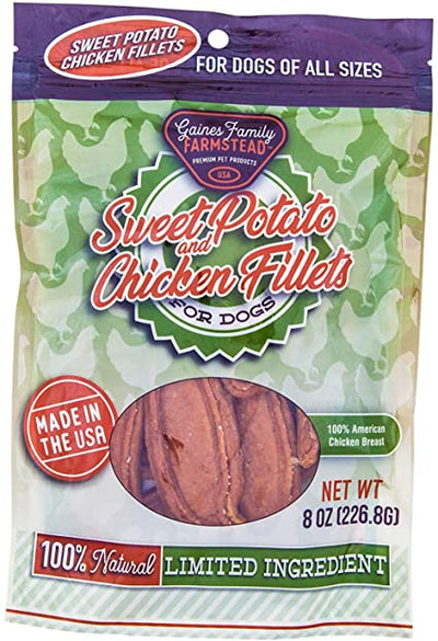 Gaines Family Farmstead Sweet Potato and Chicken Fillets Dog Treats