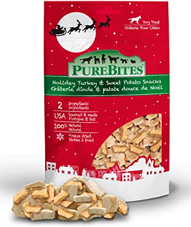 PureBites Freeze Dried Dog Treats-Holiday Turkey and Sweet Potato