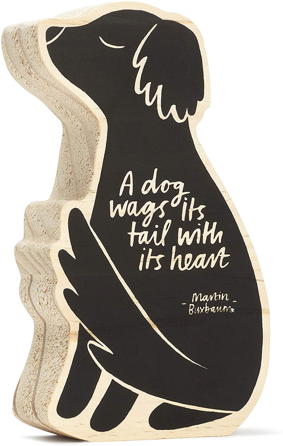 Dog Wags With Heart Placque