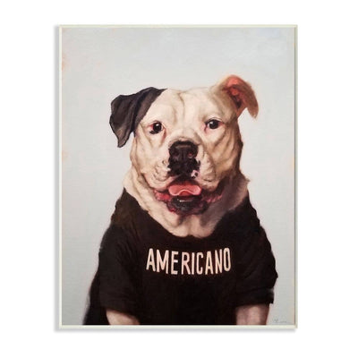 American Bulldog Americano Wall Plaque