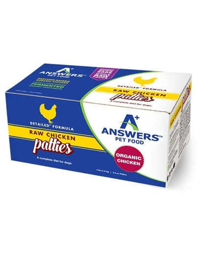 Answers Detailed Formula Raw Patties: LOCAL PICKUP ONLY