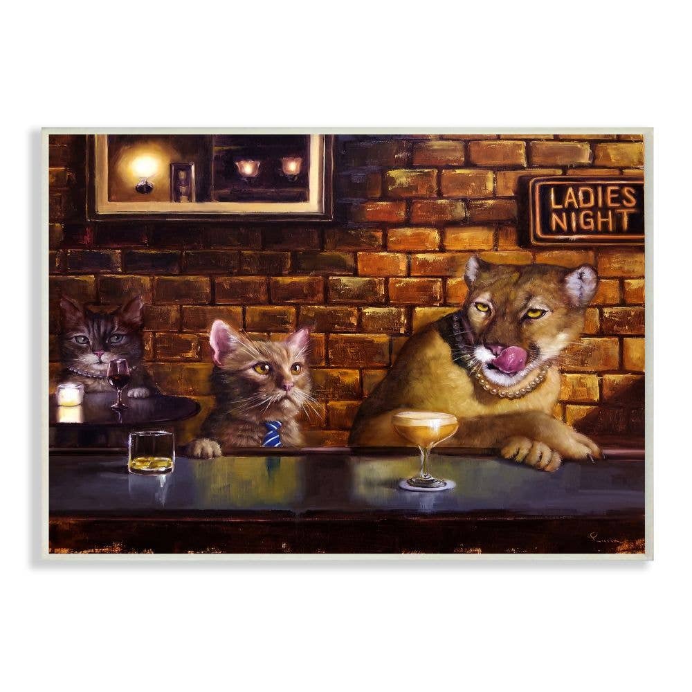 Cougar at the Bar Wall Plaque