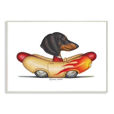 Dachshund in Weenie Mobile Wall Plaque