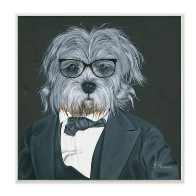 Dog in a Suit Wall Plaque