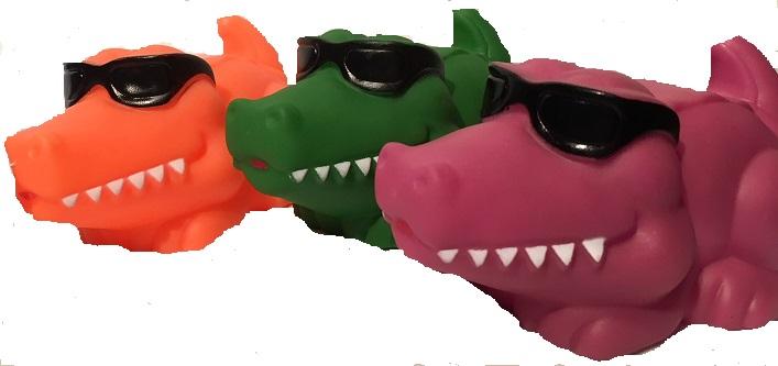 Vinyl Green Alligator Dog Toy