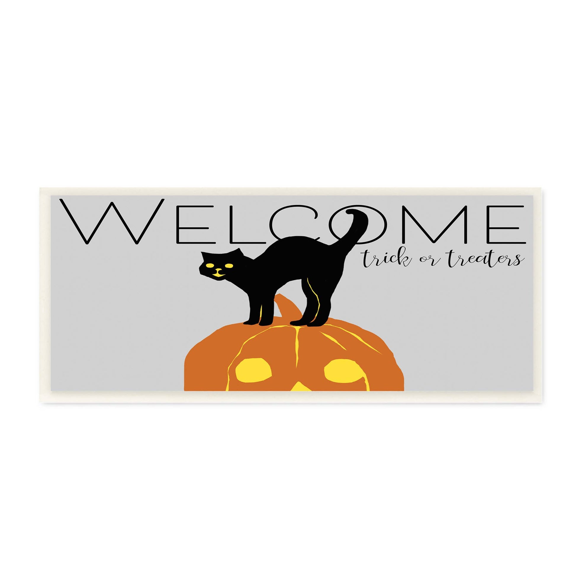 Trick or Treat Halloween Pumpkin Wall Plaque