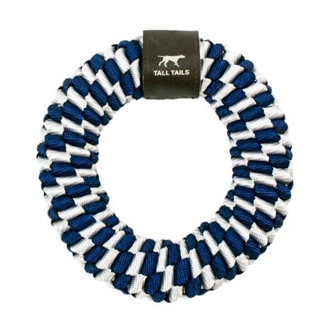 Braided Ring Dog Toy-Blue 6"