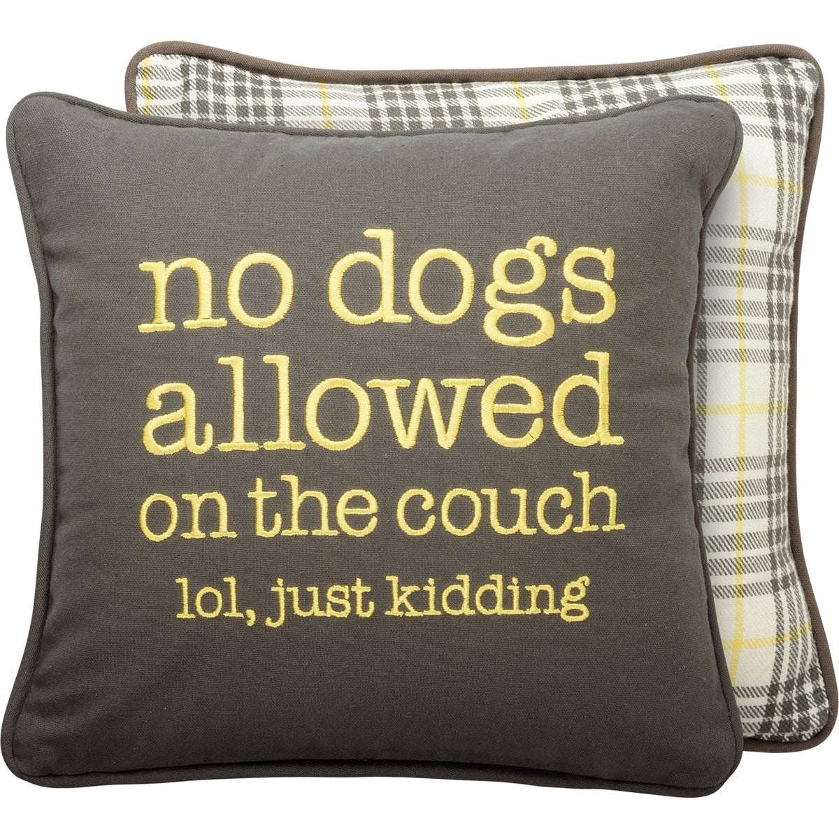 No Dogs on the Couch Pillow