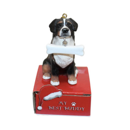 Statue Ornament with Bone-Bernese Mountain Dog