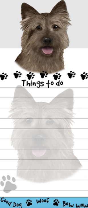 Die-Cut Tall Magnetic Notepad-Cairn Terrier
