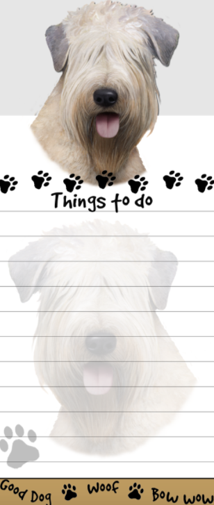 Die-Cut Tall Magnetic Notepad-Soft Coated Wheaten Terrier