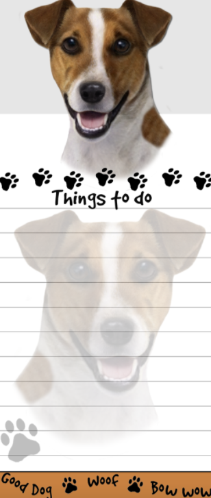 Die-Cut Tall Magnetic Notepad-Jack Russell Terrier