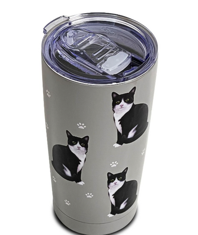 Ultimate Pet Lover Stainless Steel Tumbler-Black and White Cat