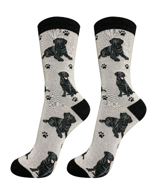 Happy Tails Socks-Black Labrador