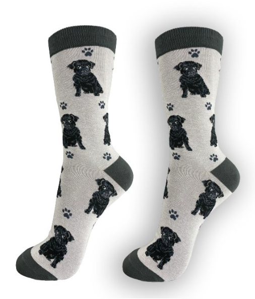 Happy Tails Socks-Black Pug