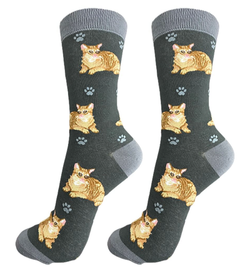 Happy Tails Socks-Orange Tabby Cat
