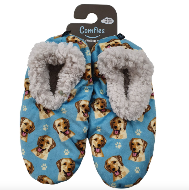 Pet Lover Slippers-Yellow Labrador
