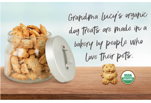 Grandma Lucy's Organic Oven Baked Treats-Apple 14oz