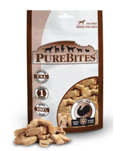 PureBites Freeze Dried Dog Treats-Turkey 2.47 oz