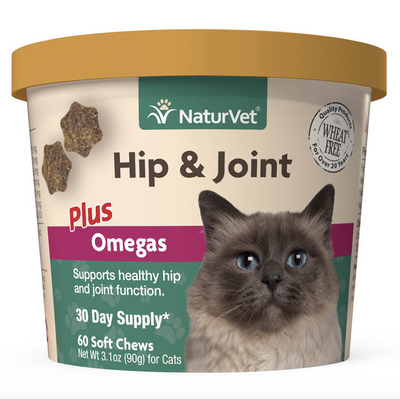 NaturVet Cat Soft Chews-Hip & Joint Plus Omegas