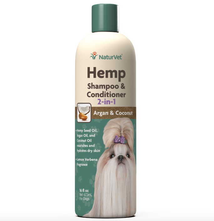 NaturVet Hemp 2-in-1 Shampoo and Conditioner
