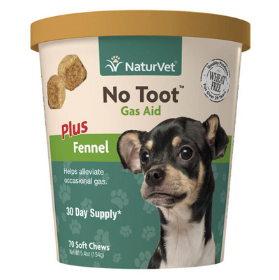 NaturVet Soft Chews-No Toot Gas Aid