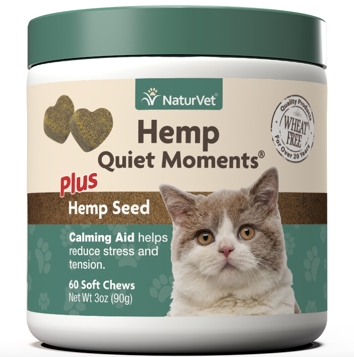 NaturVet Cat Soft Chews-Hemp Quiet Moments