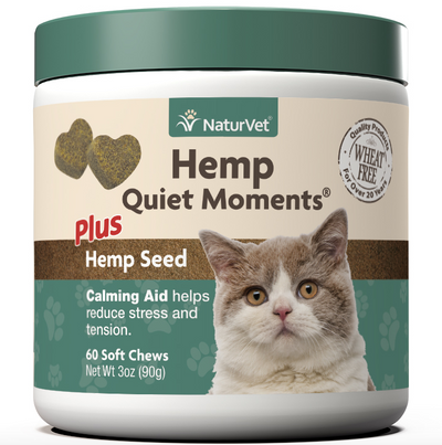 NaturVet Cat Soft Chews-Hemp Quiet Moments