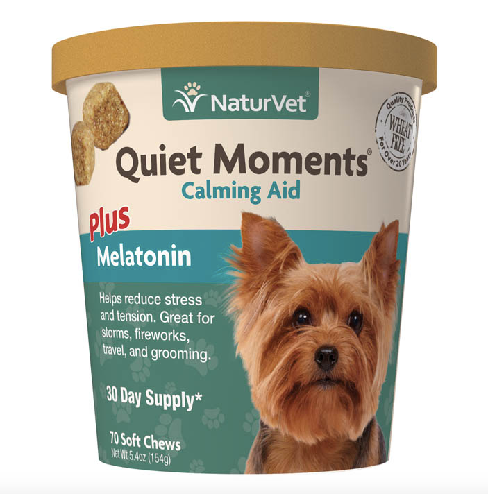 NaturVet Dog Soft Chews-Quiet Moments + Melatonin