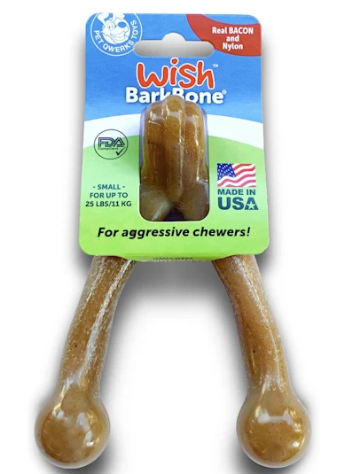 Pet Qwerks Bacon Flavored Wish Bone Chew Toy