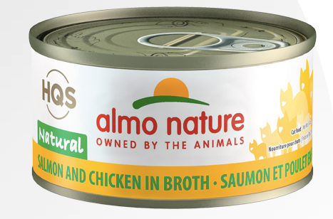 Almo Nature Wet Cat Food-Salmon and Chicken in Broth