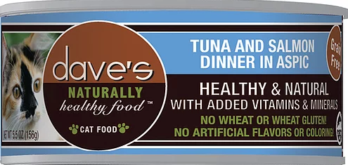 Dave's Pet Food Naturally Healthy Grain Free Wet Cat Food-Tuna & Salmon