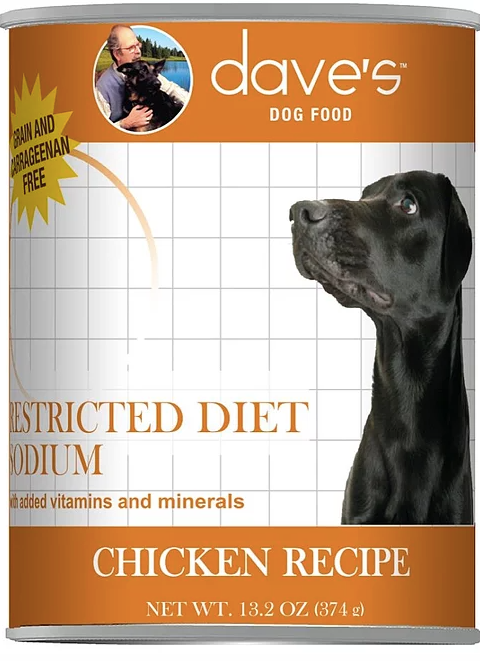 Dave's Pet Food Restricted Diet Canned Dog Food-Sodium Chicken
