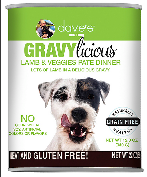 Dave's Pet Food Gravylicious Canned Dog Food-Lamb with Veggies
