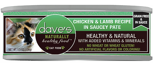 Dave's Pet Food Pate Wet Cat Food-Chicken and Lamb