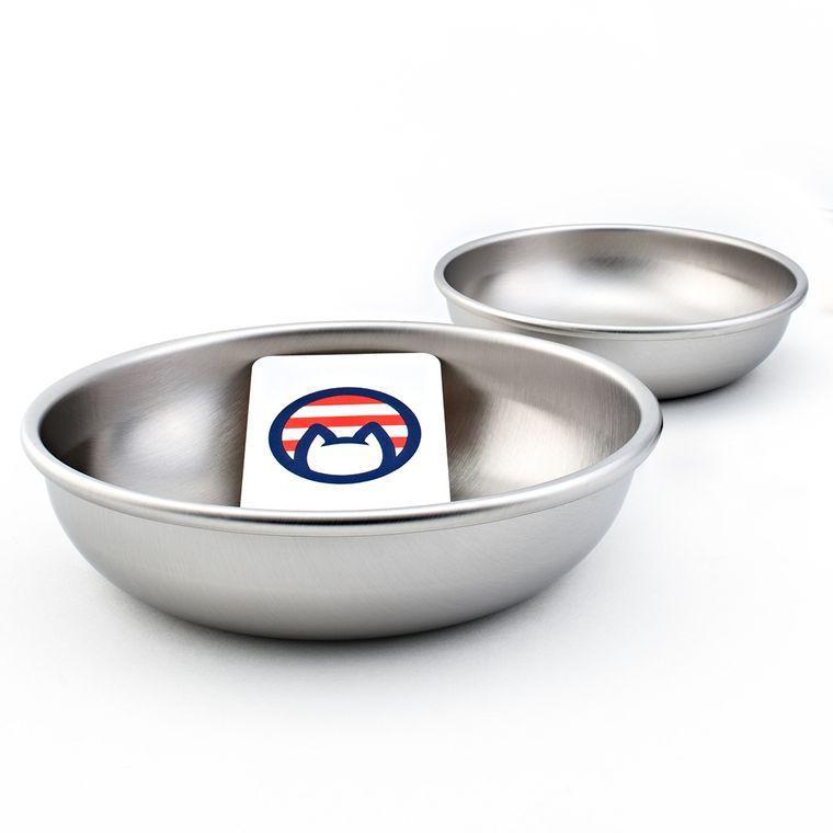 Stainless Steel, Whisker-friendly Cat Bowls