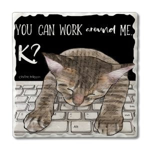 Work Around Me Cat Coaster