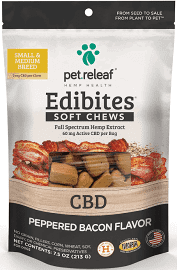 Pet Releaf Edibites Peppered Bacon CBD Soft Chews