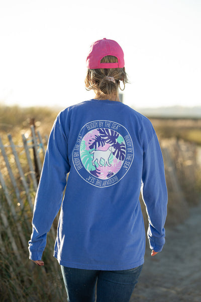 Buddy Bahama Print Long Sleeve Blue