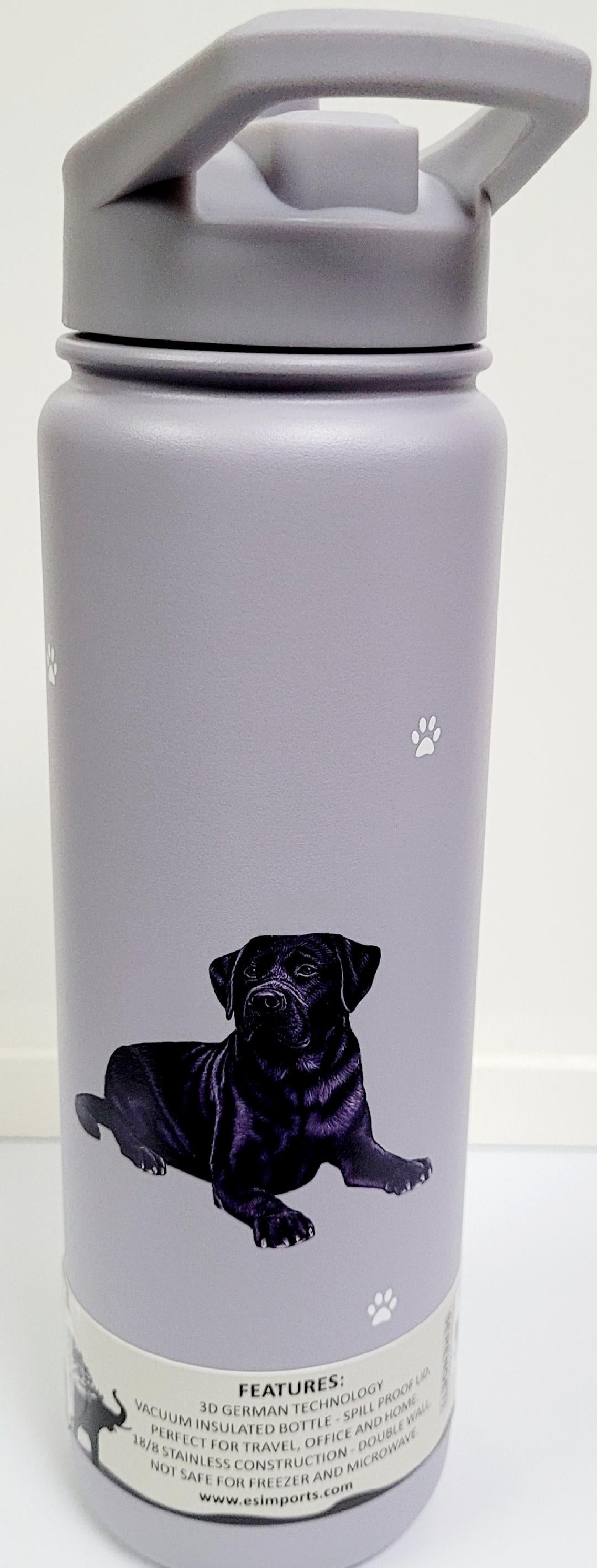 Ultimate Pet Lover Water Bottle - Labrador Black