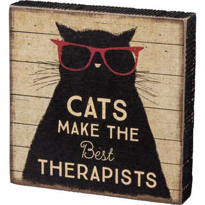 Block Sign - Cat Therapist