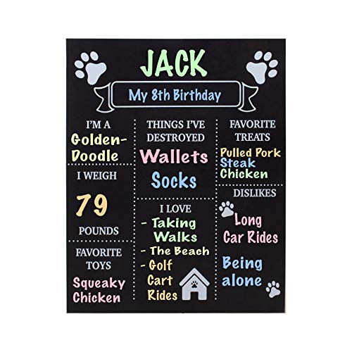 Dog Milestone Chalkboard Sign